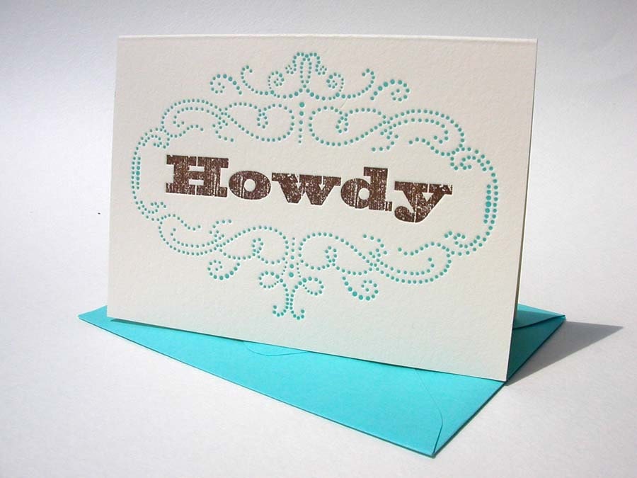 Howdy Letterpress Notecard Set