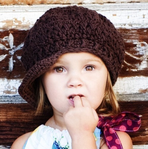 Children's Newsgirl Beanie - espresso