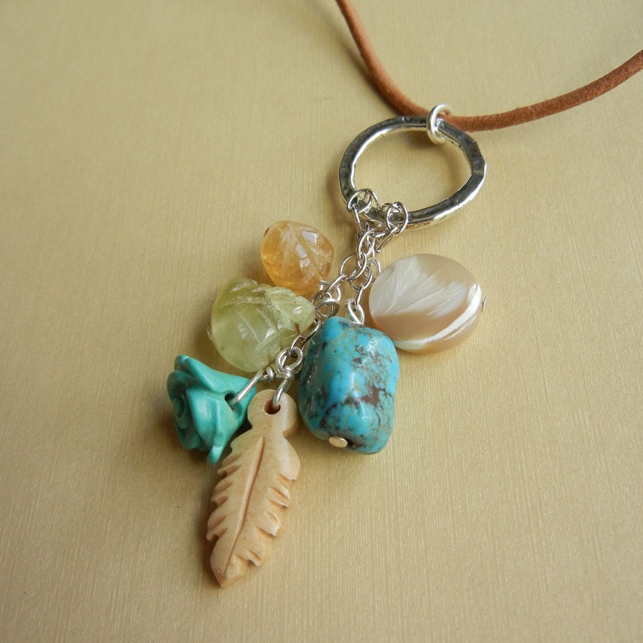 Leather and Stone Land and Sky Pomona Necklace