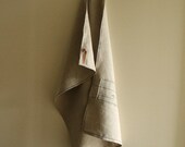 natural LINEN TEA TOWEL, house warming gift, dish cloth, modern, oak, handmade by pamelatang