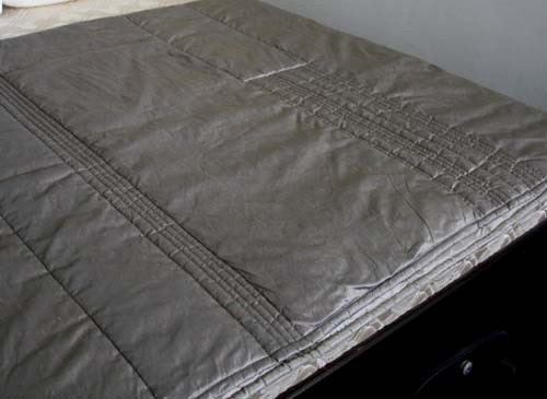 SILK QUILT - gun metal bronze