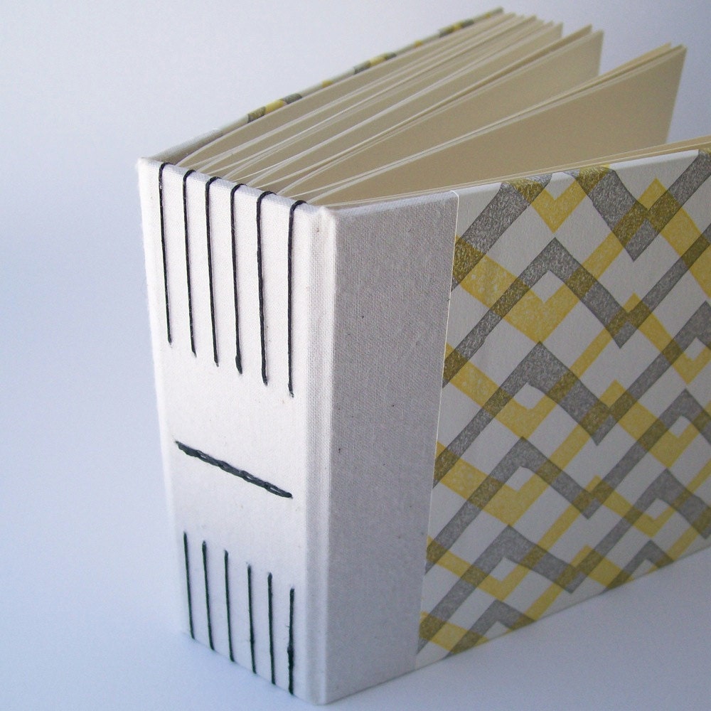 SALE: Handmade Album in Ochre ZigZag (Small)