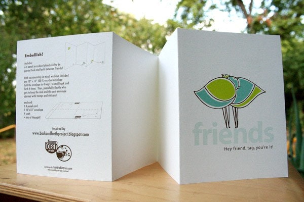 Friends - back and forth card