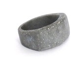 Handcrafted resin ring. "heart of stone"