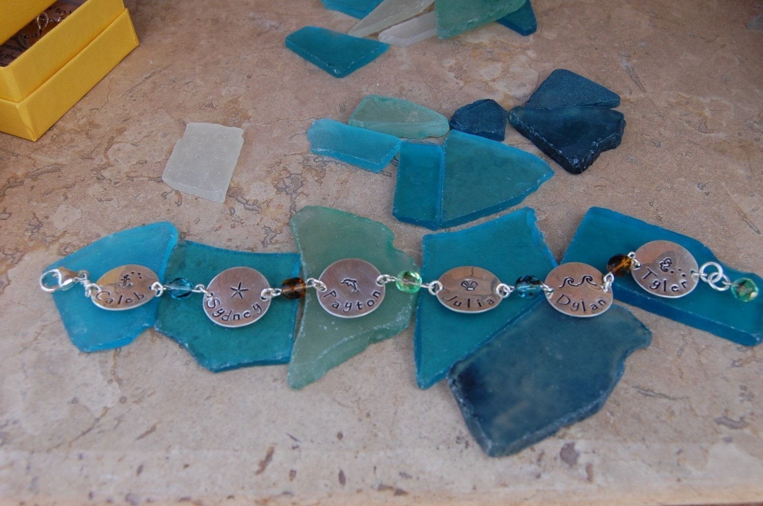 Stamped Mother or Grandmother Beach Style Bracelet