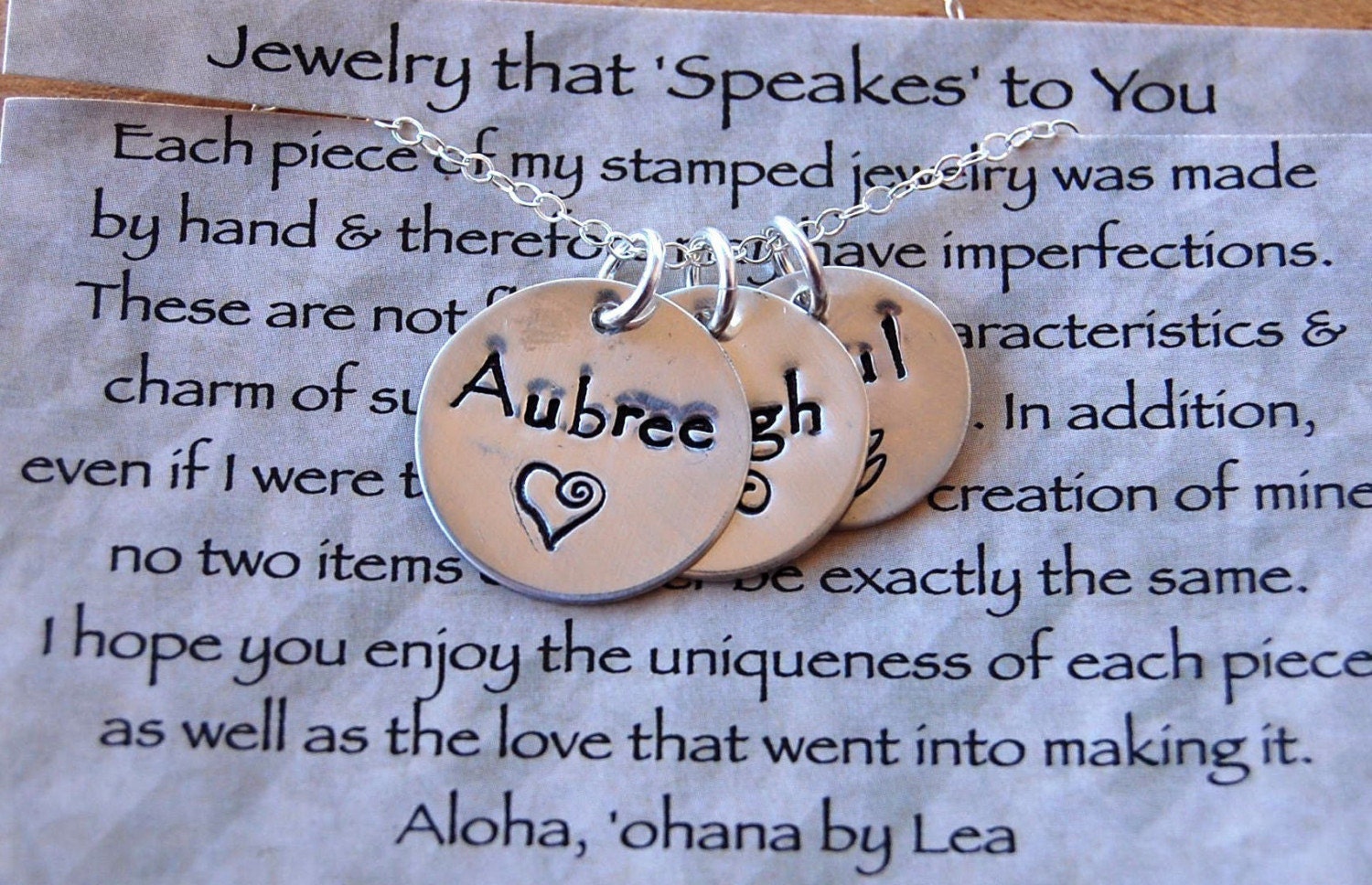 Sterling Silver Mother's Necklace with Multi-Sized Discs