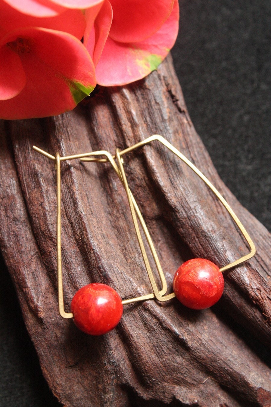 Simple Square - Red Coral