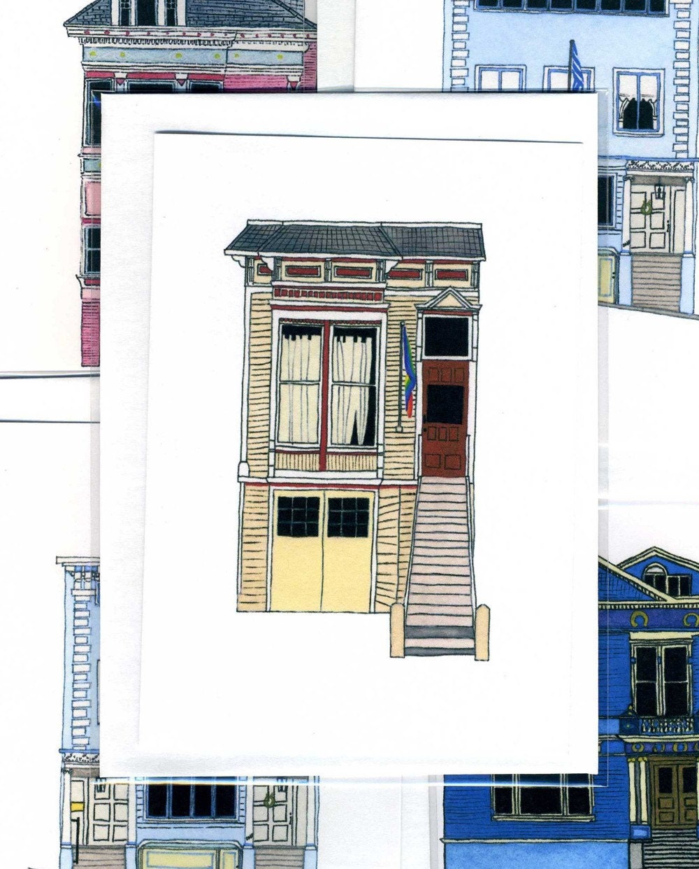Town House, Castro District, San Francisco - Notecard