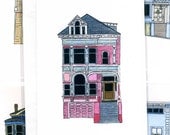 Pink House On Scott Street, San Francisco - Notecard