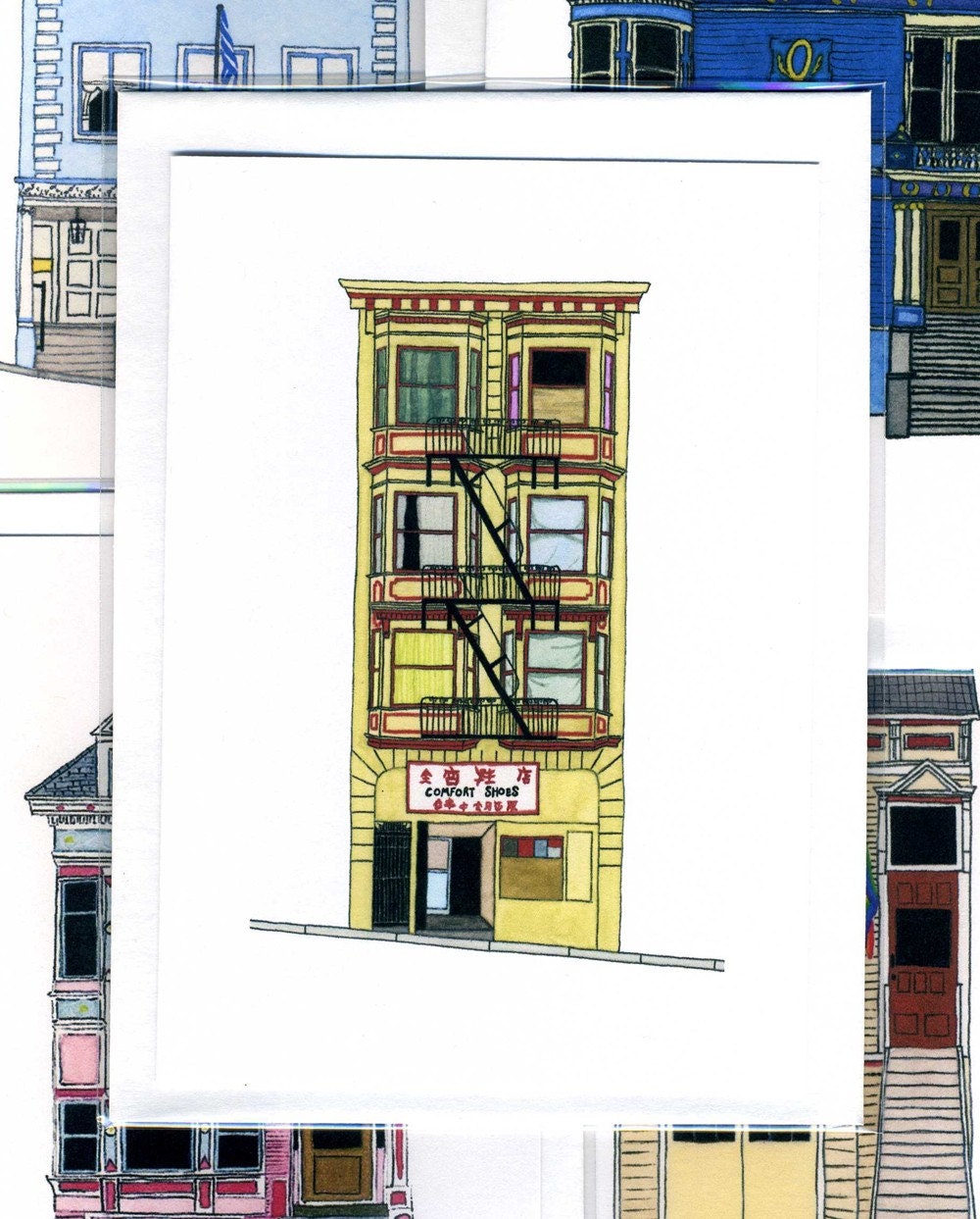 Comfort Shoes, San Francisco - Notecard