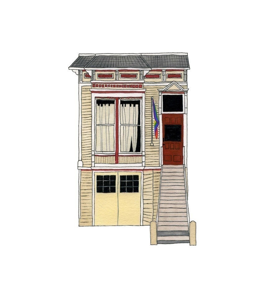 Town House, Castro District, San Francisco - Postcard