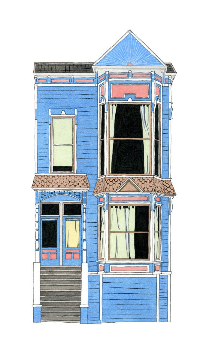 House On 18th St, San Francisco - Postcard