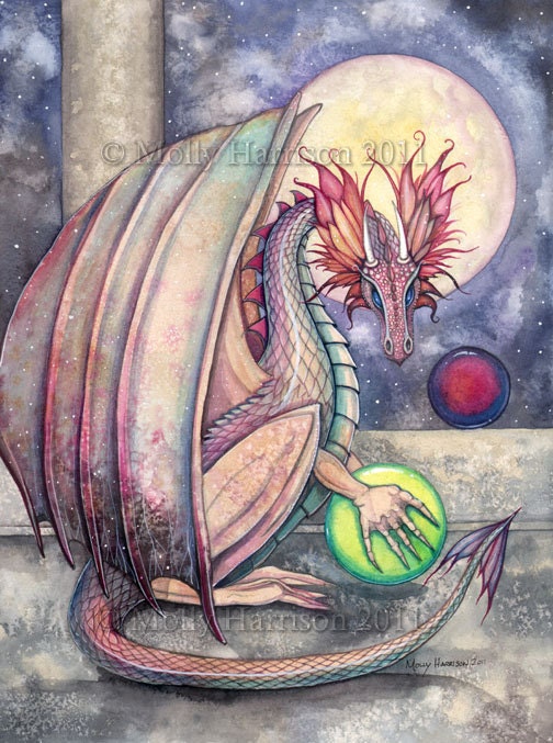 Dragon's Perch - Fine Art Archival Giclee Print by 12 x 16