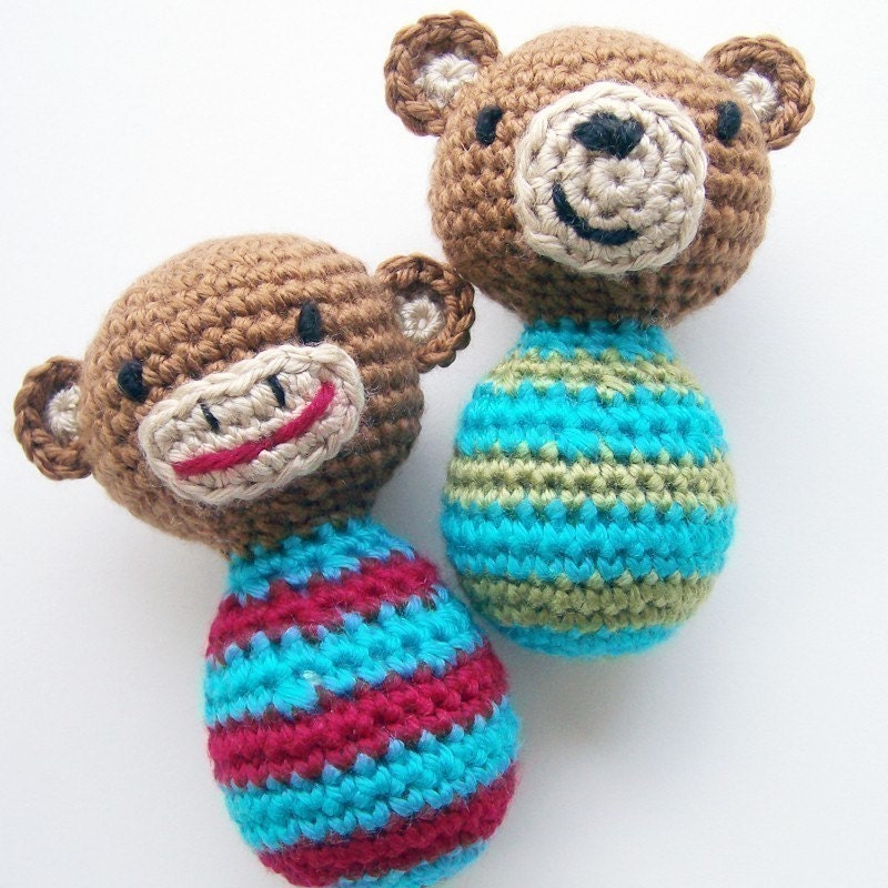 Lil Monkey and Bitty Bear - Crochet Pattern PDF