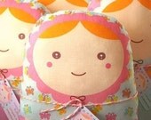 Carminitas Grandes  - lot of 10 Matryoshka dolls-- matryoshka style doll/pillow/plush/softie/decor