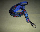 Root Beer Float Leash in Blue Dots