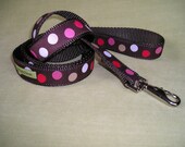 Root Beer Float Leash Pink Dots