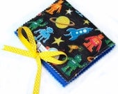 Crayon Wallet & Chalk Mat Art Folio: Robots-n-Rockets - arts and crafts coloring travel toy / travel game - Sale take 20% Off