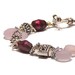 Pink Chalcedony Bracelet - Faceted Pearl and Sterling Silver