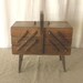 Vintage French fold-out sewing box