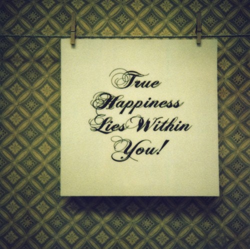 true happiness polaroid print