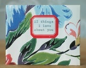 bright floral "12 things" mini book