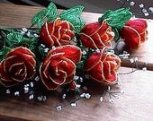 Stunning French Beaded Rose