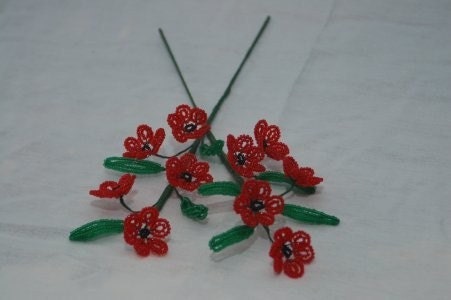 Forget Me Nots French Beaded Flowers
