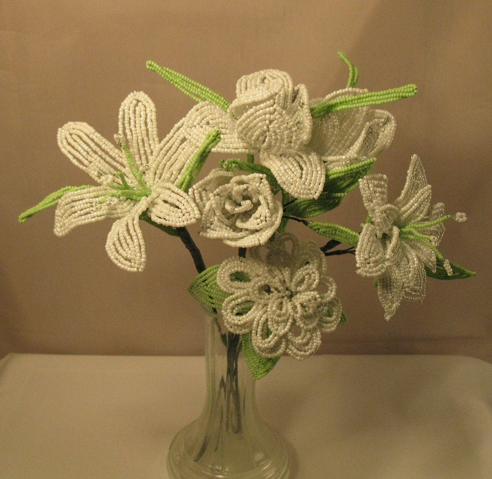 Special Custom Offer French Beaded Flower
