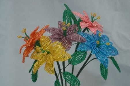 Bouquet of Beaded Flowers