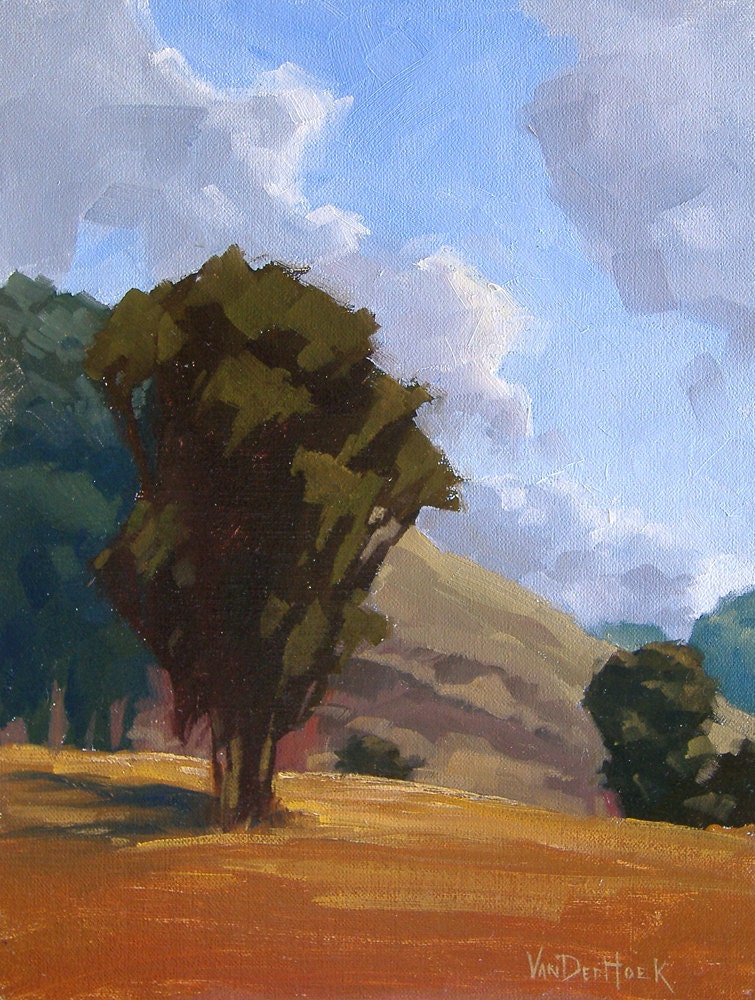 Just Passing Through - Original Oil Painting of Clouds and Trees - Landscape Painting - Storm Painting