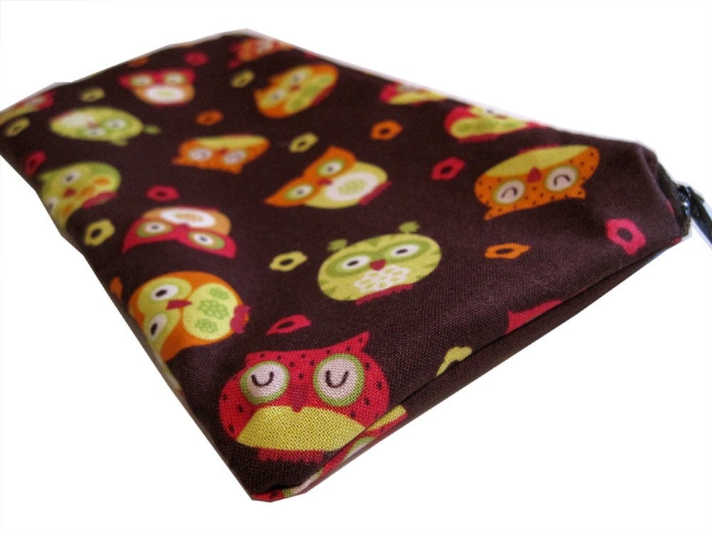 zipper pouch - owls