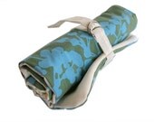 dpn knitting needle organizer - blue green coriander
