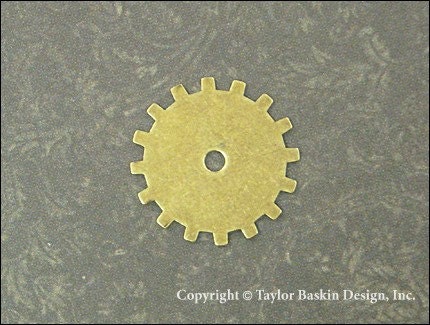 Steampunk Gears, Watch and Clock Pieces in Antiqued Polished Brass (item 3001-medium AG) - 6 Pieces