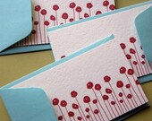 Red Poppies Enclosure Cards-Set of Five