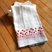 Set of Two Screen-printed Dish Towels with Red Poppies