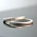 One Tiny Diamond Ring Set - Diamond Engagement Ring - Simple Wedding Bands - Sterling Silver - Matte Finish