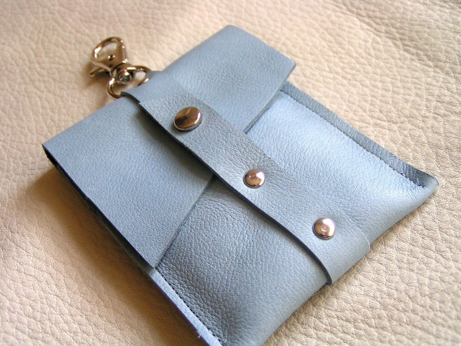 Light blue clip card case - ravenshold