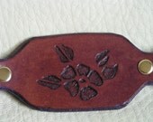 Floral silhouette key fob