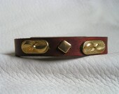 Bar and diamond brown cuff