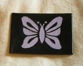 Leather butterfly silhouette ACEO