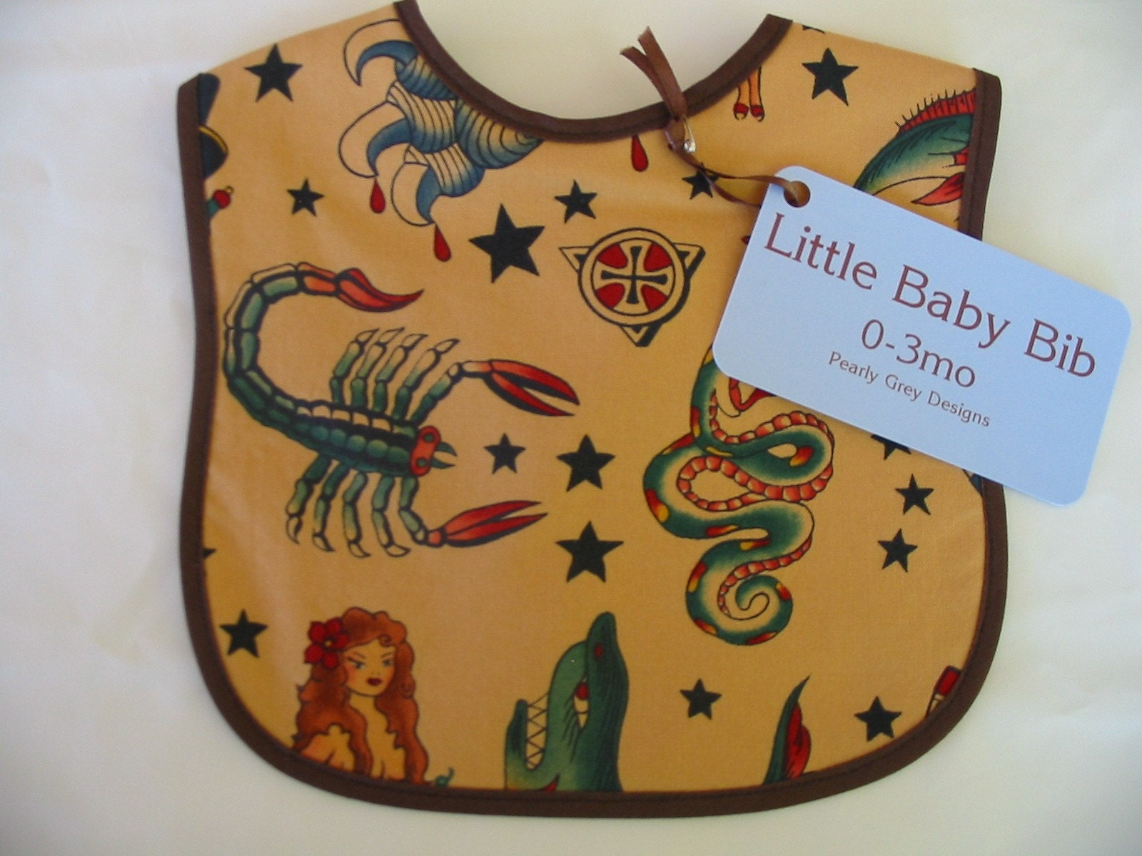 Tea Stained Tattoo Little Baby Bib