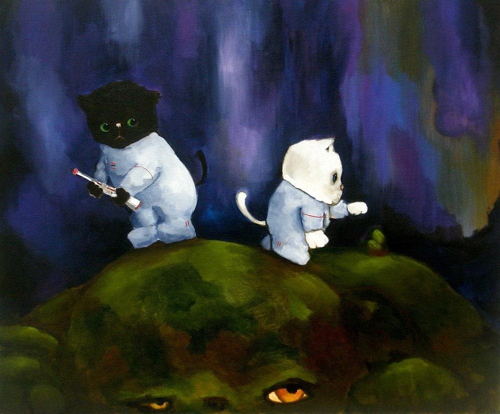 Grumpy Landscape Original Acrylic Painting