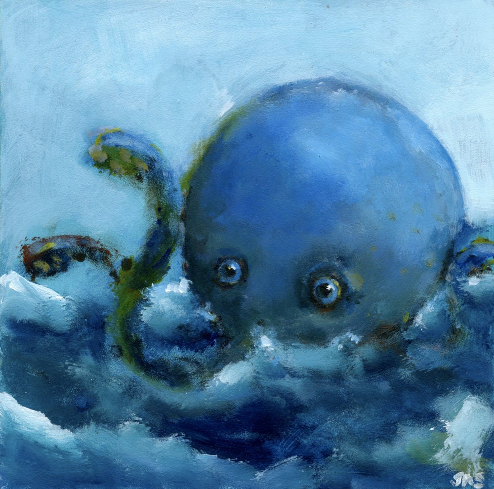 Little Kraken Makes A Joke Original Painting