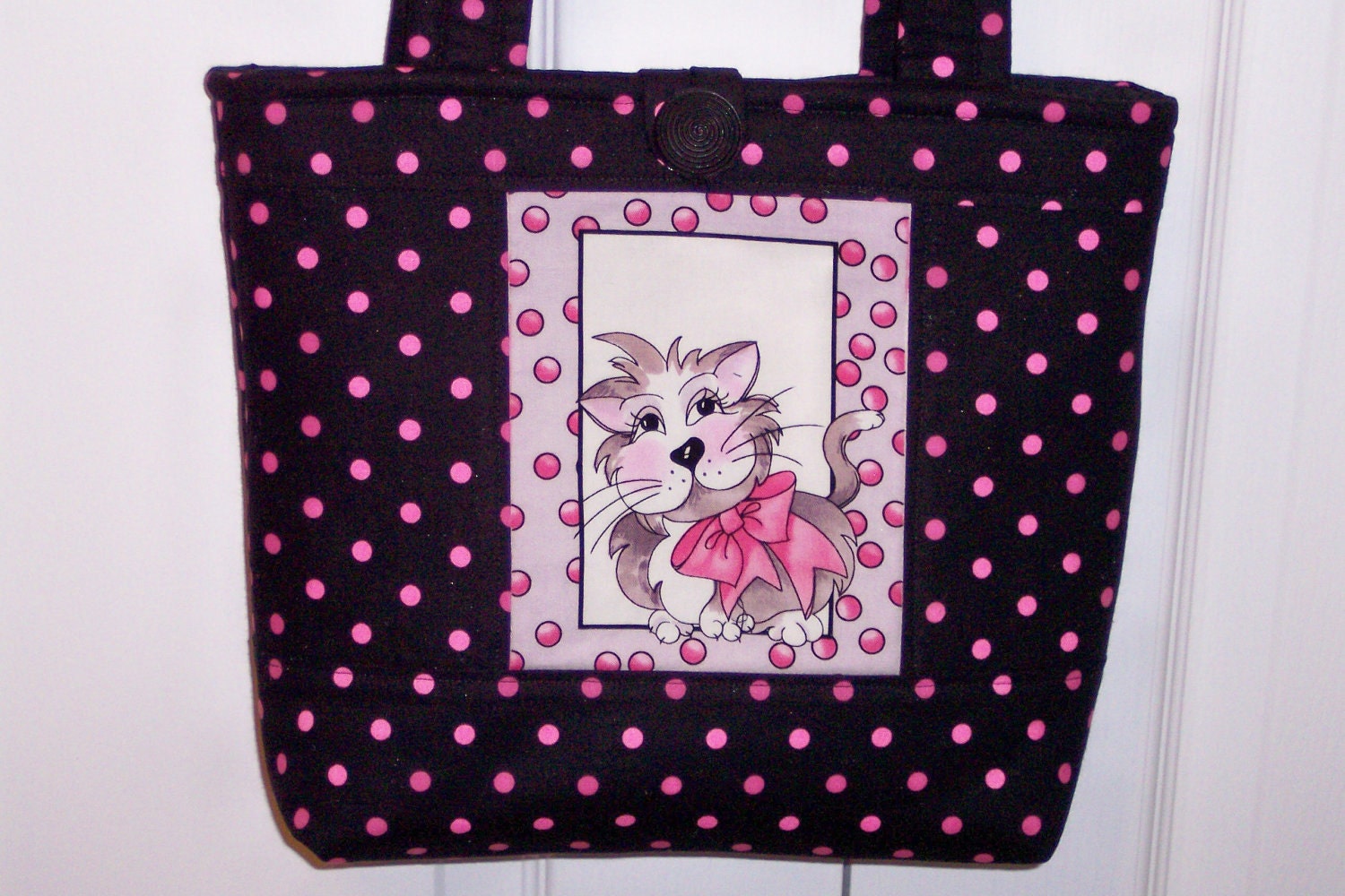Loralie Fancy Cat Handmade Tote Bag Purse 1