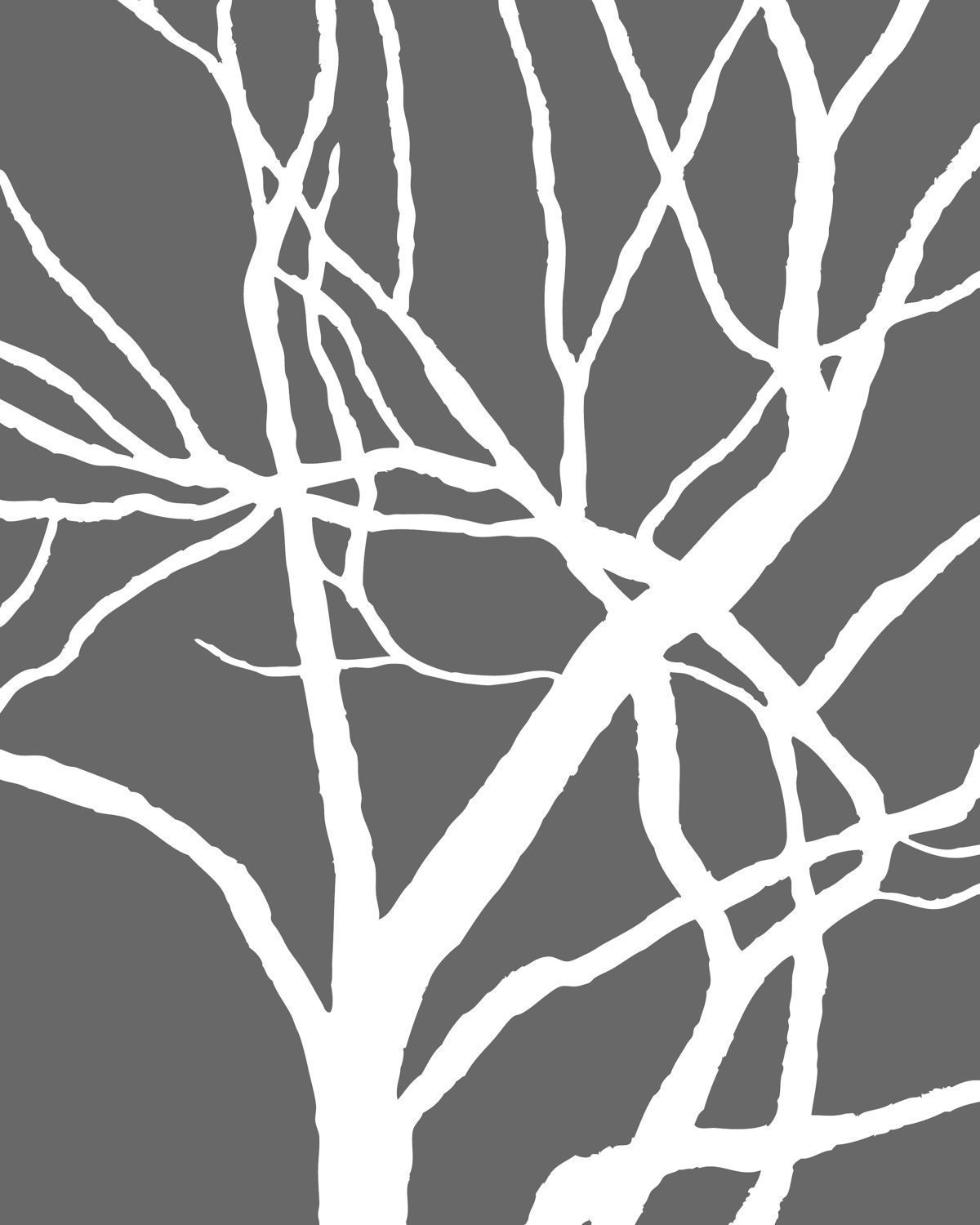 8x10 - Winter Tree No 4 - Modern Art Print