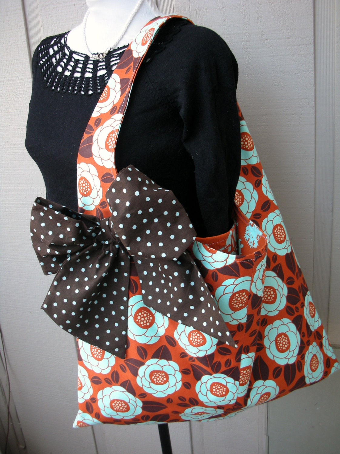 Handbag - Tote Bag - Market Bag- Book Bag - XL Bag - Computer Bag - Accessories - School Bag - Library Bag - Handmade Tote Bag