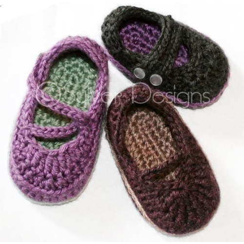 baby Mary Jane Trio (3 crochet patterns)