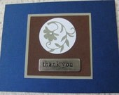 Handmade Card thank you metal embellishment - creativedesigns