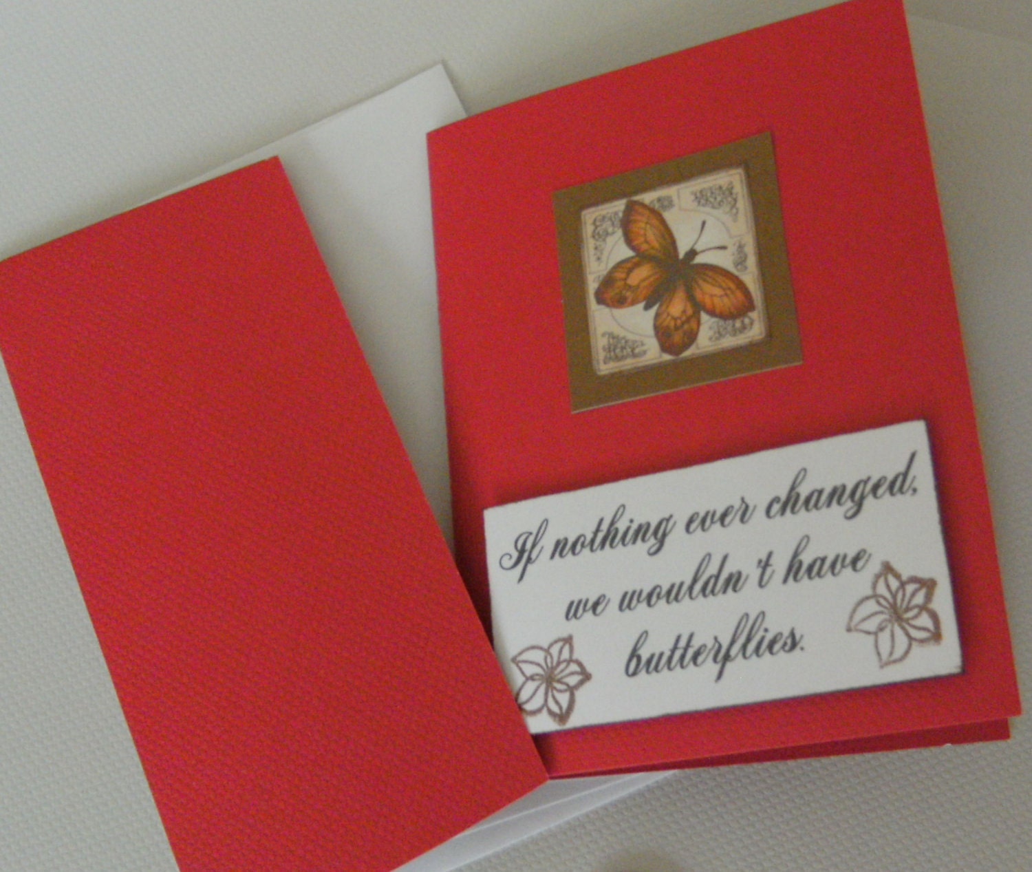 Butterfly Encouragement Graduation Handmade Card FREE SHIPPING - creativedesigns